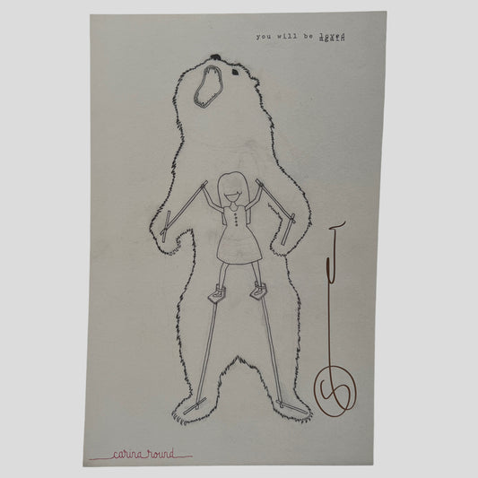 Carina Round - Girl in Bear 11 x 17 Poster SIGNED