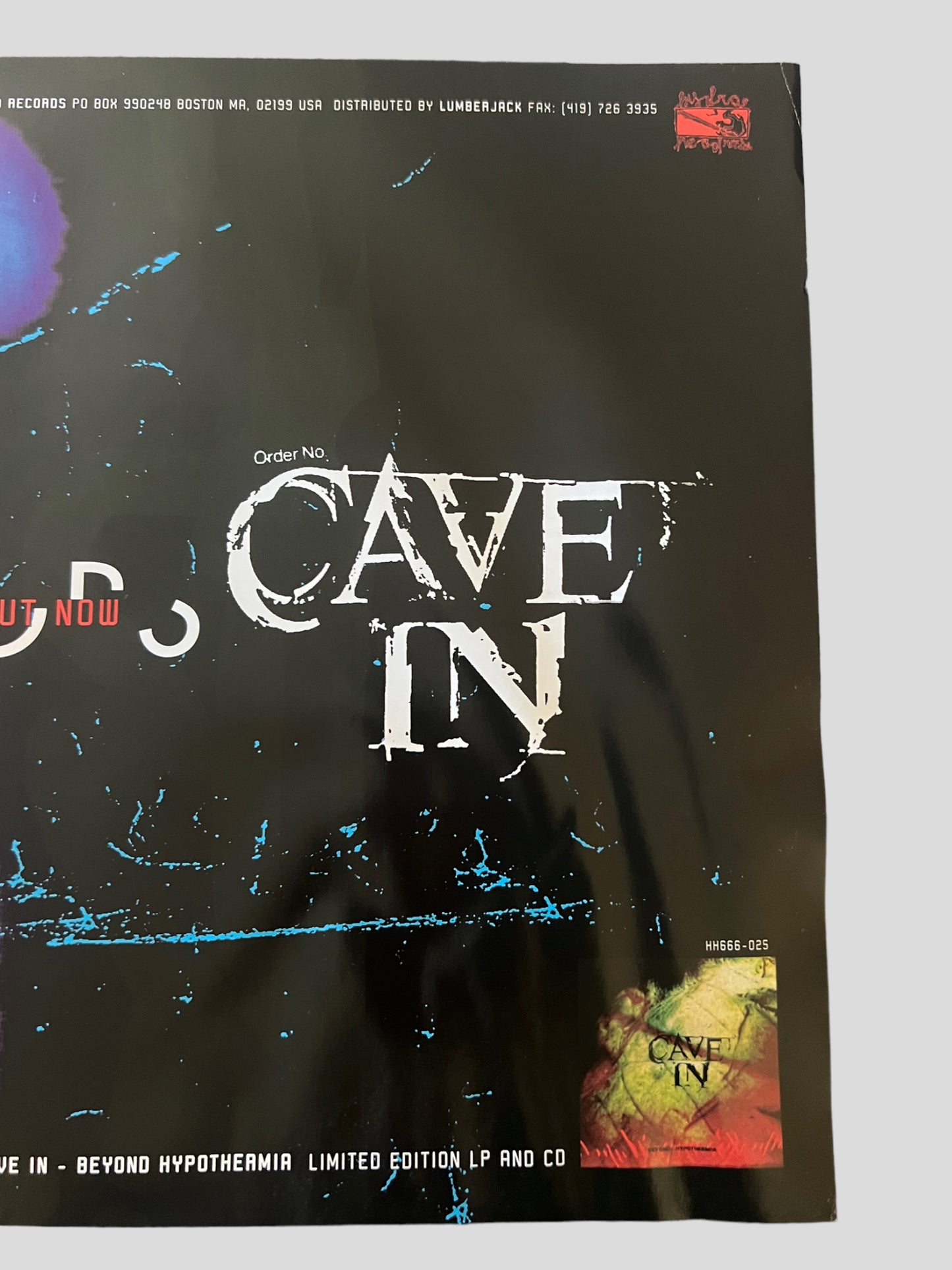 Cave In - Until Your Heart Stops Vintage 1998 Promo Poster 12 x 24 inches
