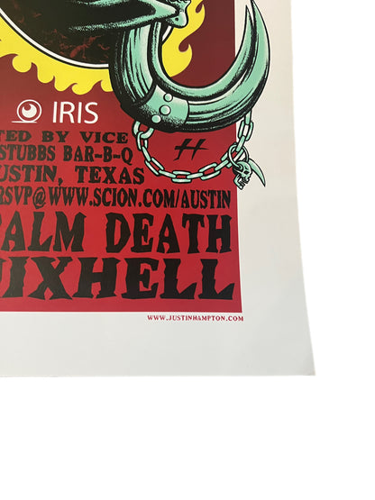 Motorhead / High on Fire / Napalm Death 2008 show in Austin Justin Hampton 18 x 24 inches