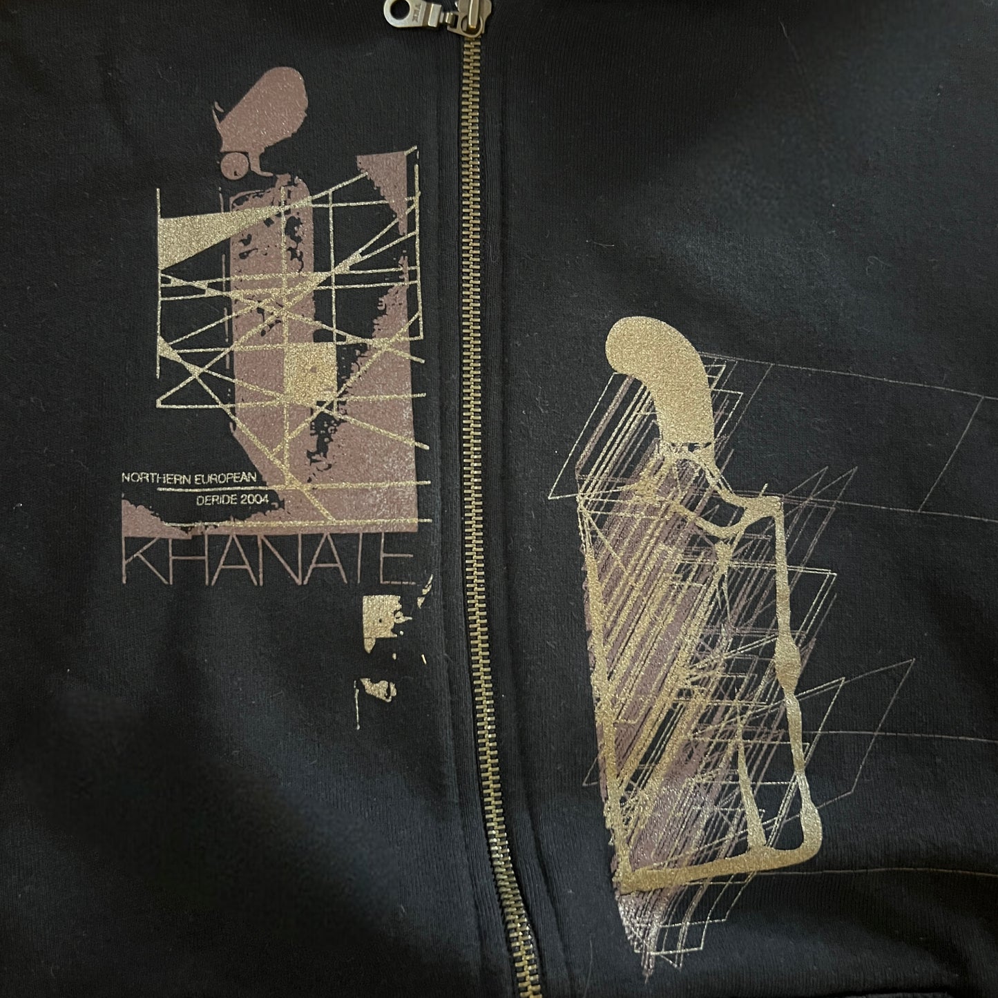 Khanate Northern European Deride 2004 Black Zipper Hoodie Size L