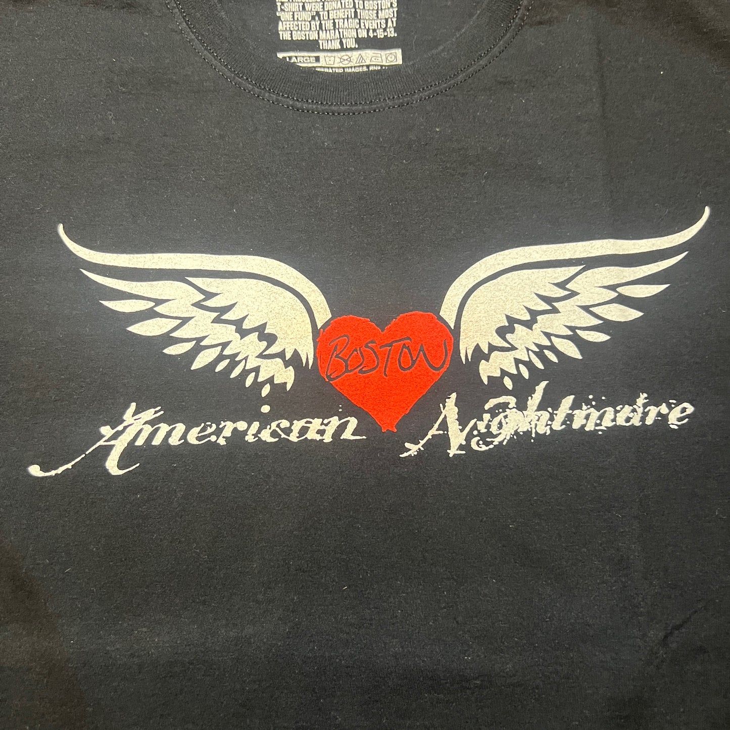 American Nightmare Band Boston T-Shirt Size Large Give Up The Ghost