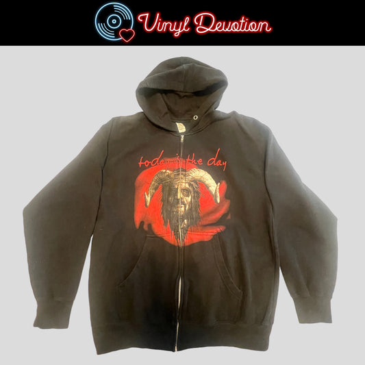 Today is the Day Zip-Up Hooded Sweatshirt In The Eyes of God Size L