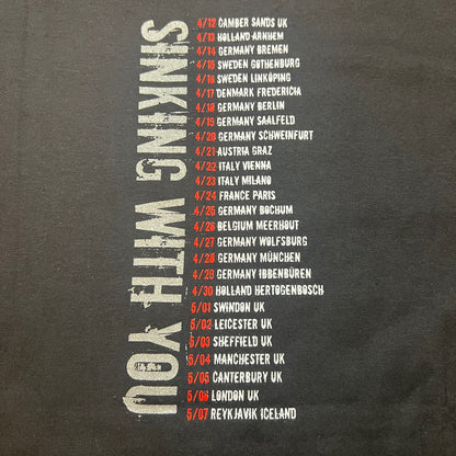 Give Up The Ghost Sinking With You 2003 Tour Vintage T-Shirt Size Large American Nightmare