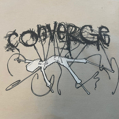 Converge Band Petitioning The Empty Sky 1996 Vintage T-Shirt Tan Size Large