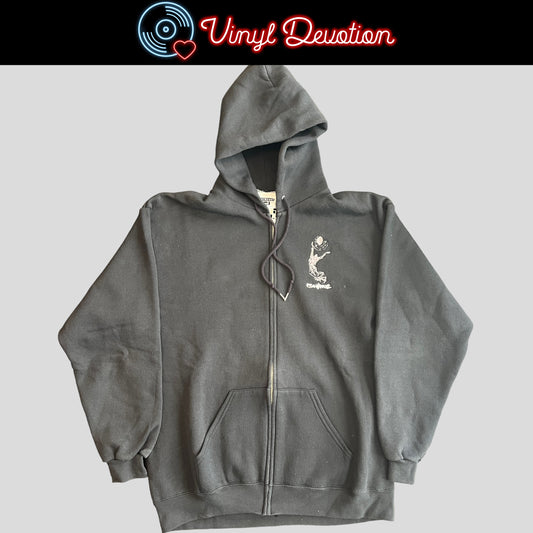 Converge Band Sunman Embroidered Zip Up Hoodie Size Large