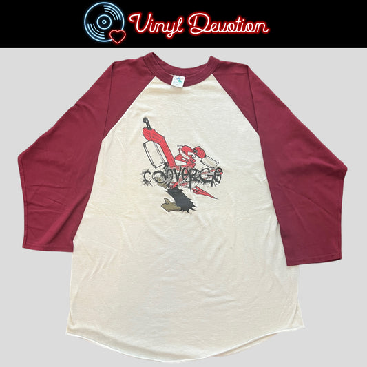 Converge Band Brutal Truth Vintage T-Shirt Raglan Size XL