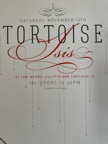 Tortoise / Isis The Band 2005 Chicago Concert Poster by Derek Hess and Little Jacket 14 x 24 inches