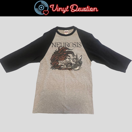 Neurosis Band Times Of Grace Vintage Baseball / Raglan Gray T-Shirt Size S