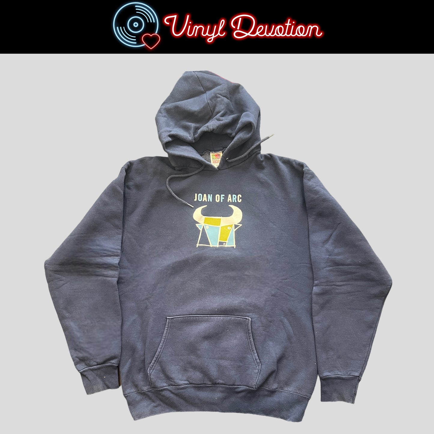 Joan Of Arc Band Bull Pullover Hoodie Dark Blue Size XL Cap'n Jazz American Football