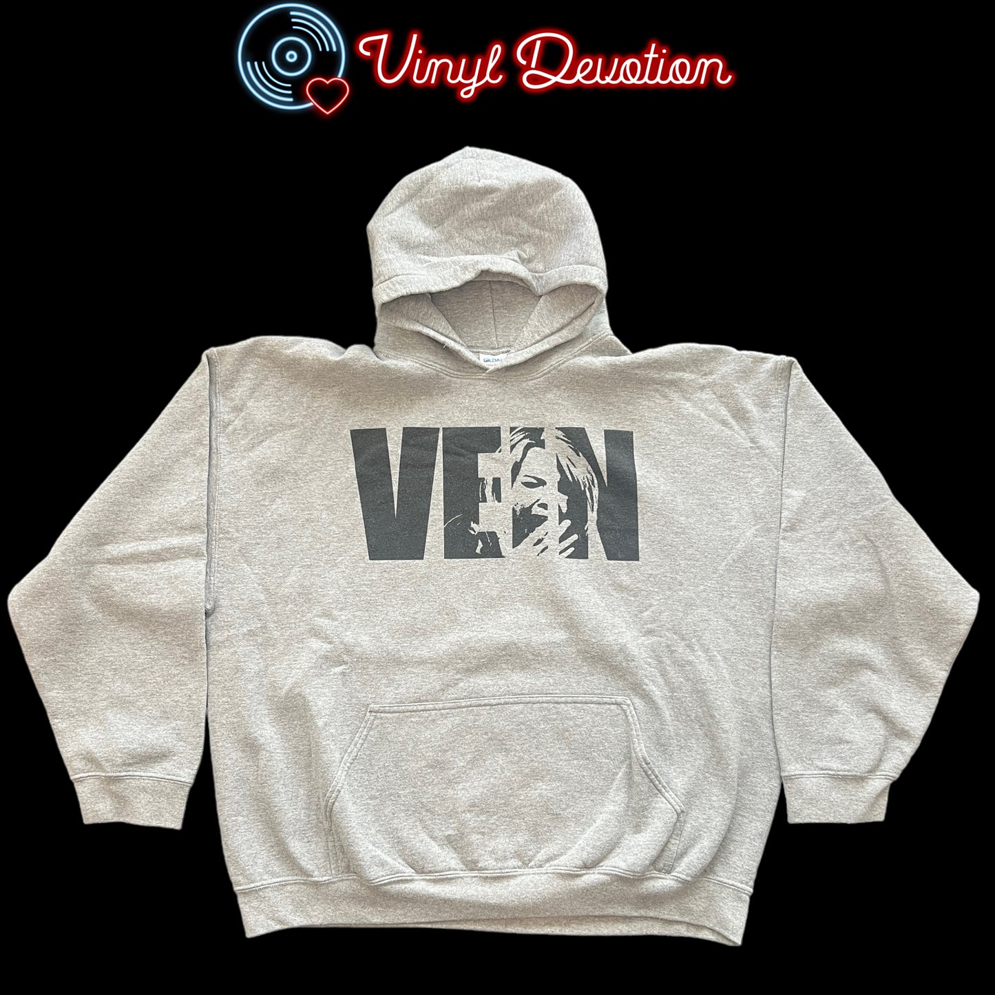 Vein Band Ring RIP Pullover Hoodie Size 2XL Vein.fm