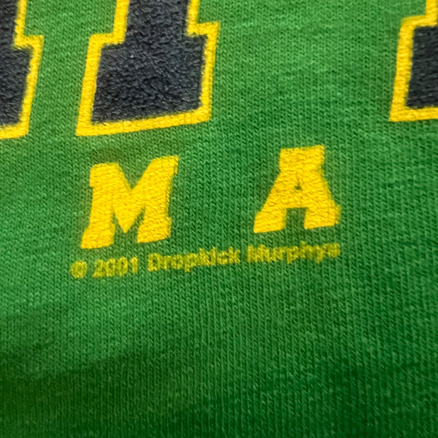 Dropkick Murphys Band 2001 Fighting Irish Vintage T-Shirt Size XL