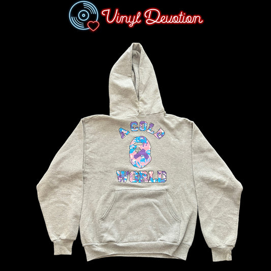 Cold World Band A Bathing Ape Rip Pullover Hoodie Size Medium Wilkes Barre Hardcore