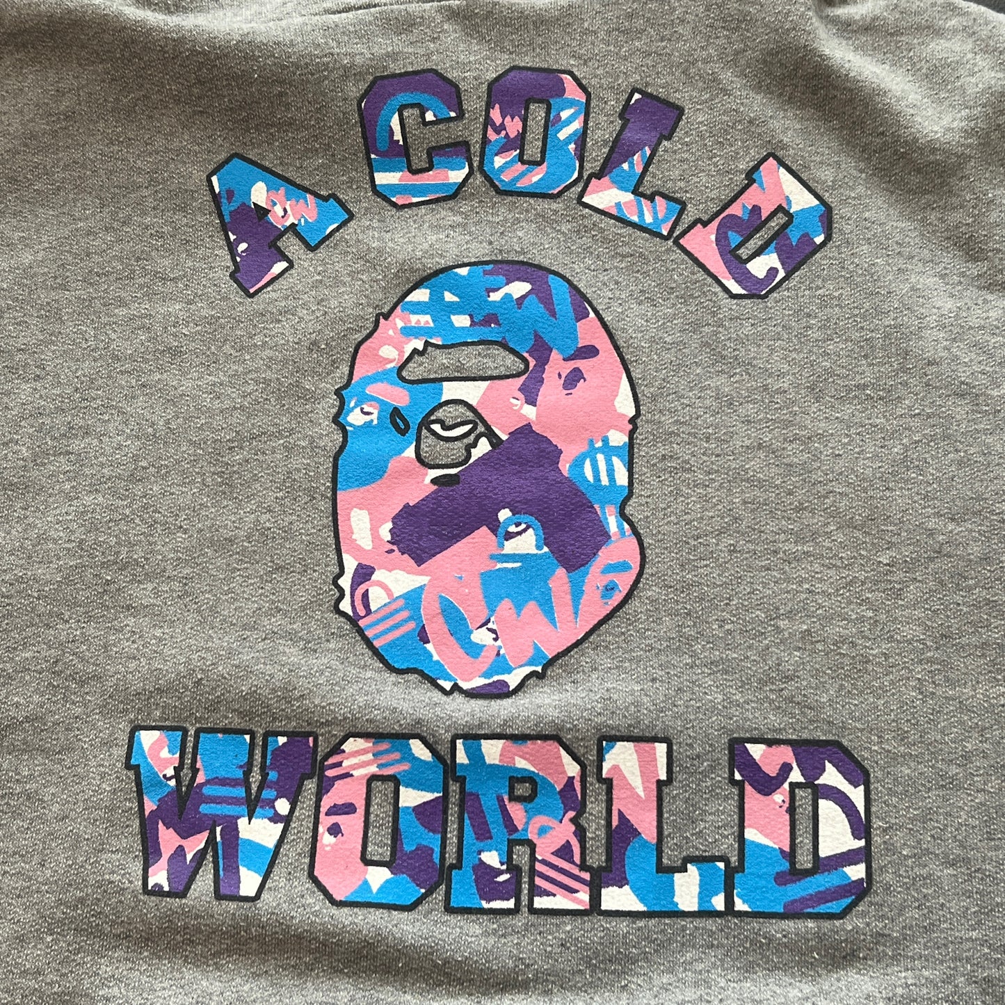 Cold World Band A Bathing Ape Rip Pullover Hoodie Size Medium Wilkes Barre Hardcore