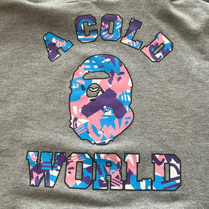 Cold World Band A Bathing Ape Rip Pullover Hoodie Size Medium Wilkes Barre Hardcore