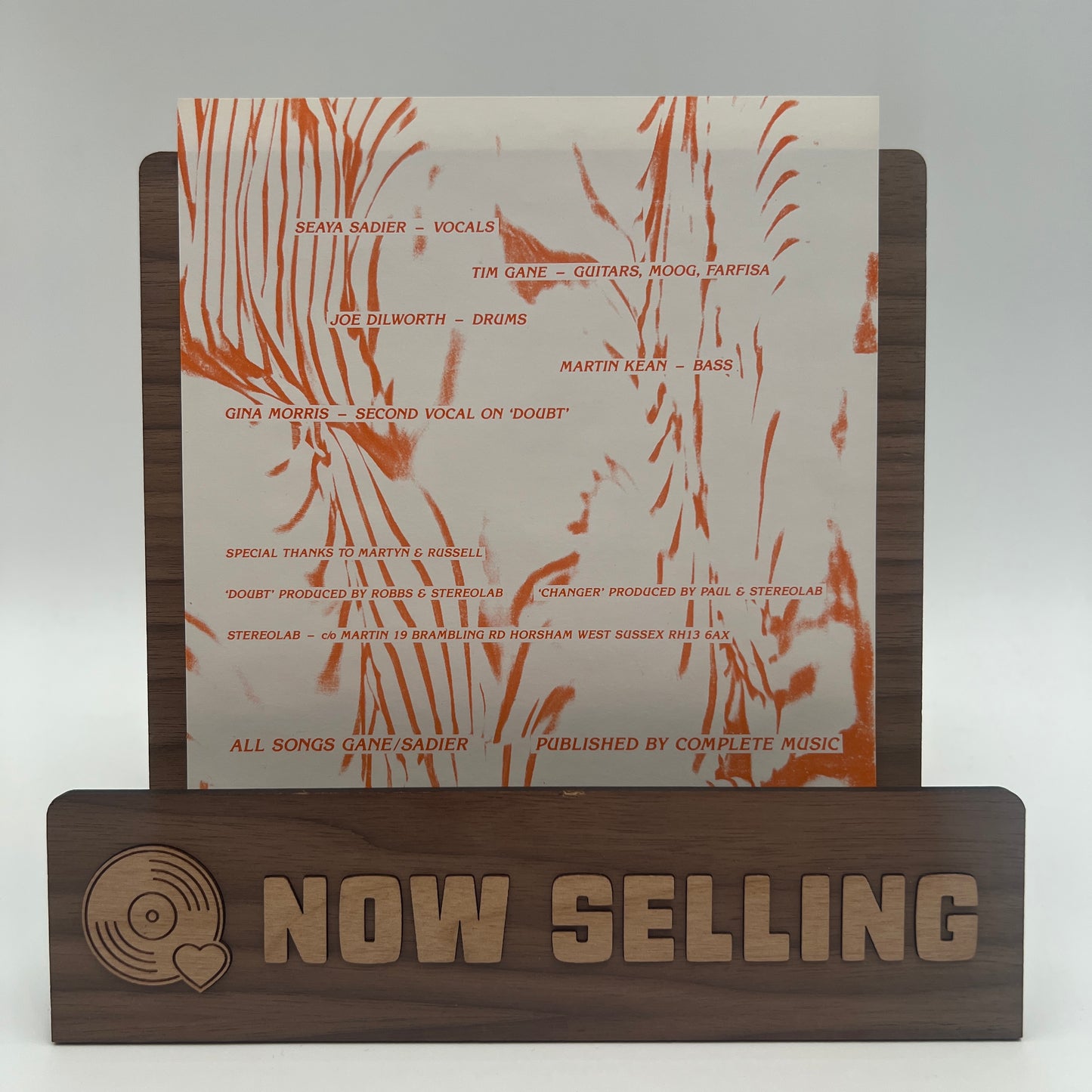 Stereolab - Stunning Debut Album Vinyl 7" Clear Repress