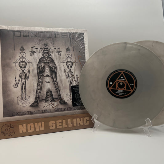 Puscifer - Existential Reckoning Vinyl LP Gray Translucent Marble Signed by Maynard, Mat and Carina