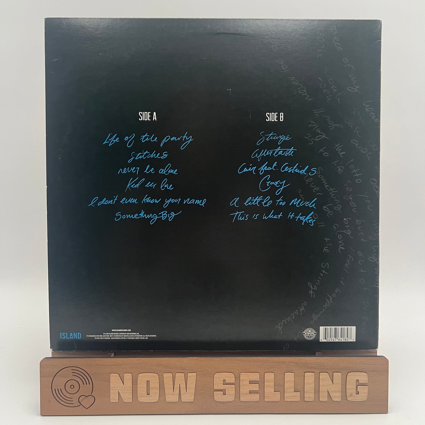 Shawn Mendes ‎- Handwritten Vinyl LP Blue