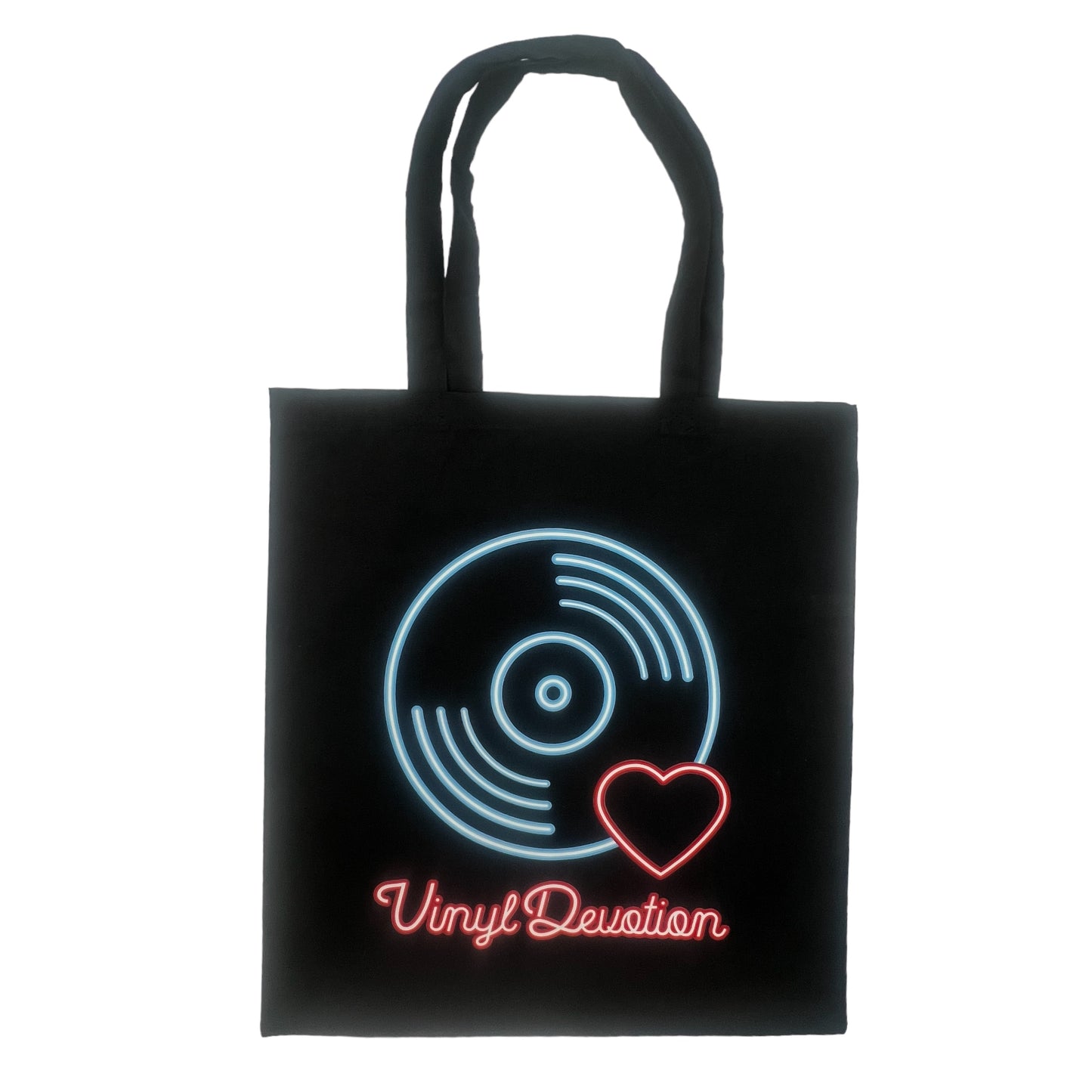 Vinyl Devotion Tote Bags