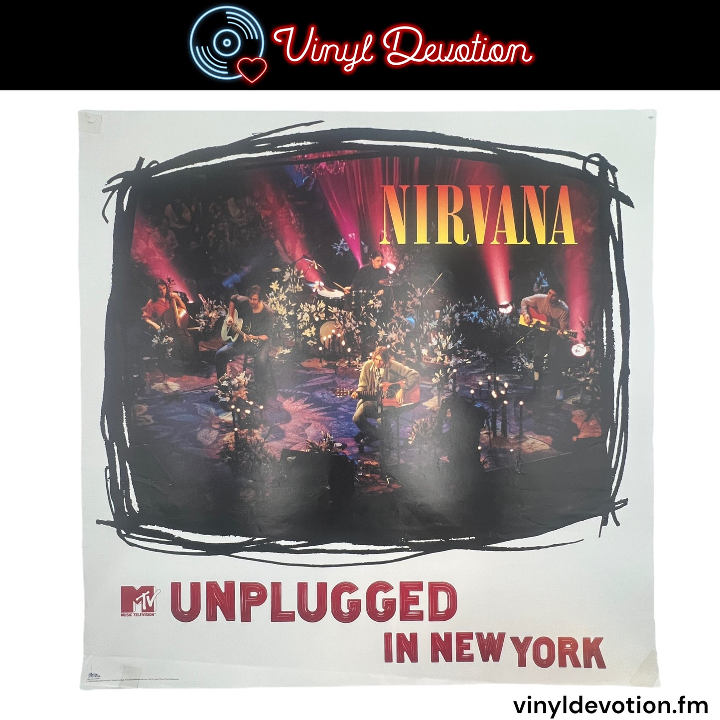 Nirvana - MTV Unplugged Vintage Promo Band Poster 24 x 24