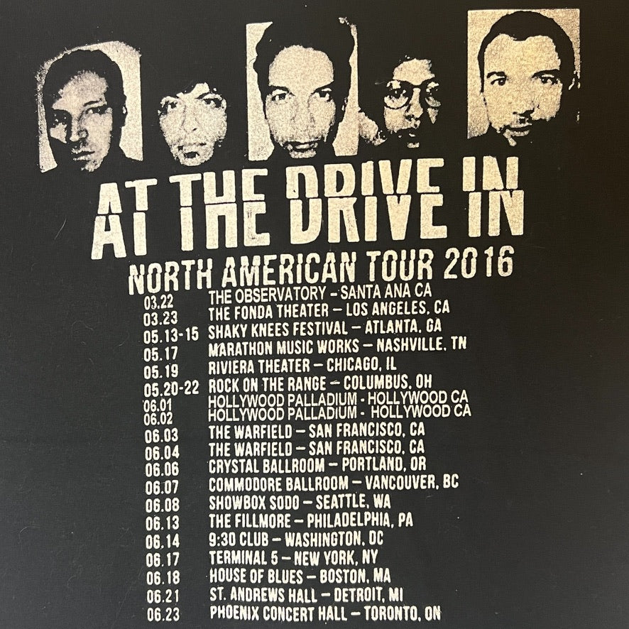 At The Drive-In 2016 Tour T-Shirt Size XL