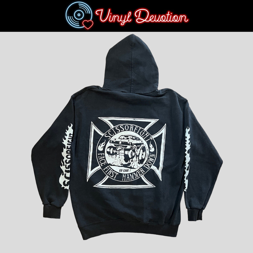 Scissorfight Face First Hammer Down Pullover Hoodie Black Size Large