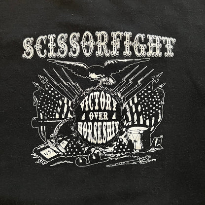 Scissorfight Victory Over Horseshit Crewneck Sweatshirt Black Size Medium