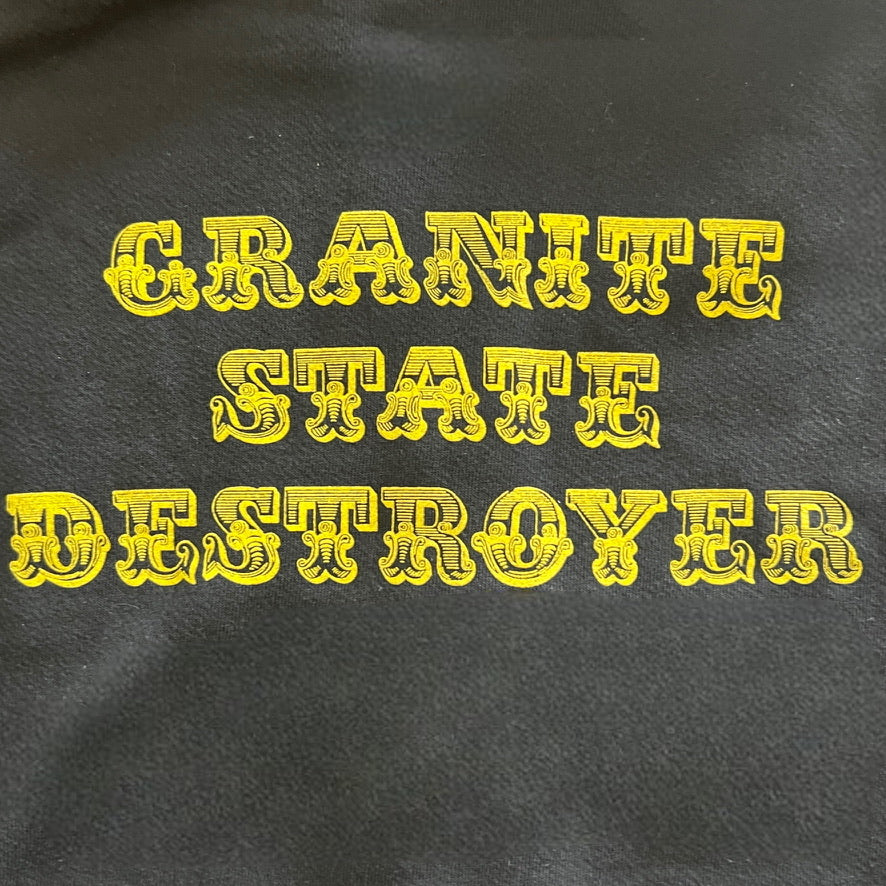 Scissorfight Granite State Destroyer Zipper Hoodie Black Size Large