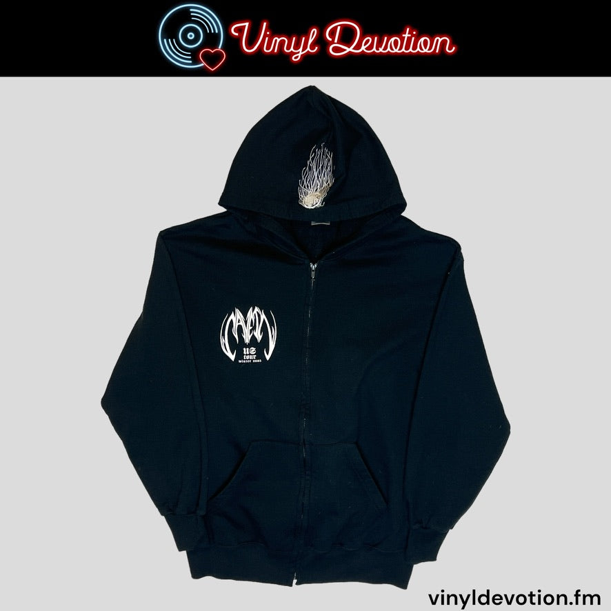 Cave In - Perfect Pitch Black Winter 2005 Tour Zip Up Hoodie Size L