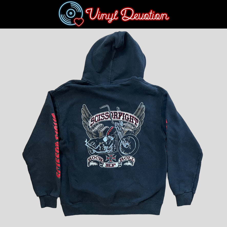 Scissorfight Rock MF Roll Zipper Hoodie Size Large