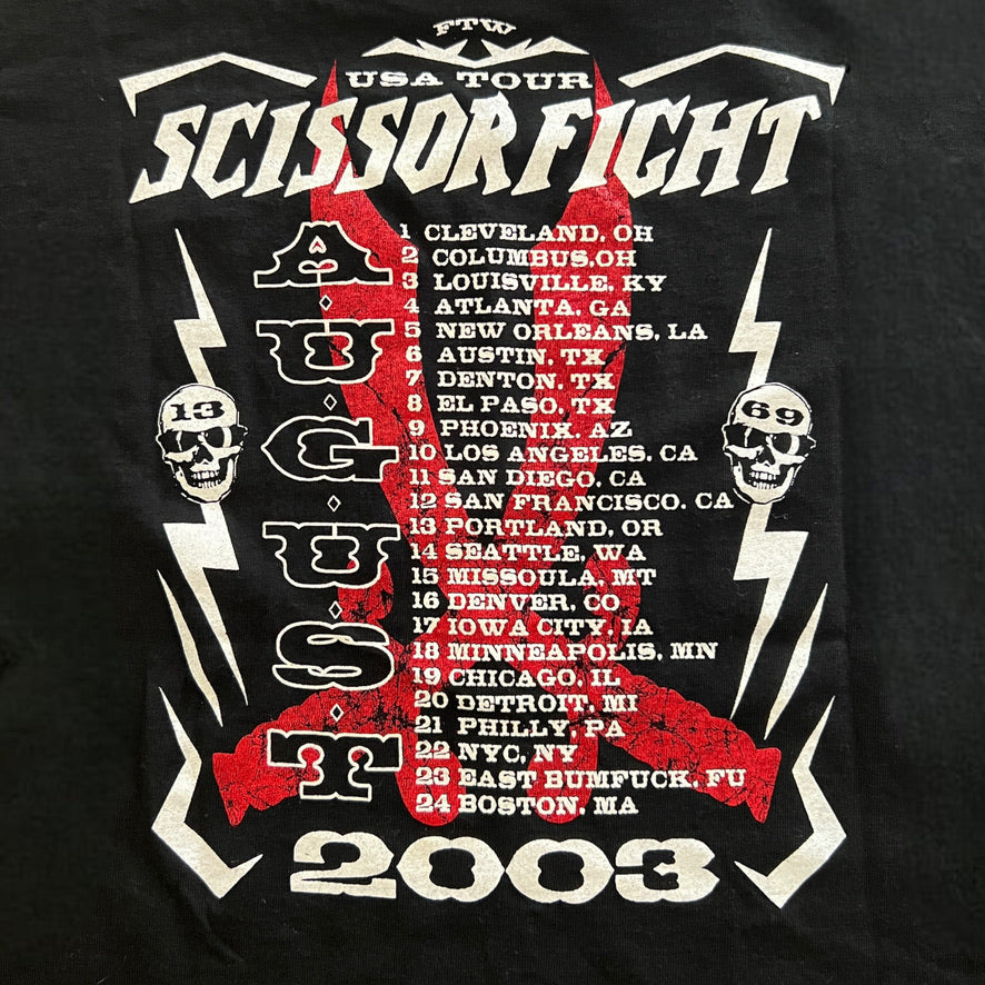 Scissorfight August 2003 Tour Shirt Size Medium