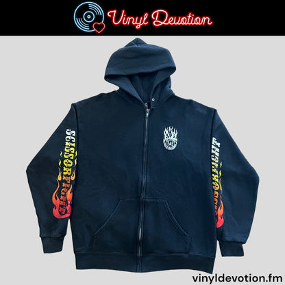 Scissorfight Ride on Muthafucka Zipper Hoodie Black Size L
