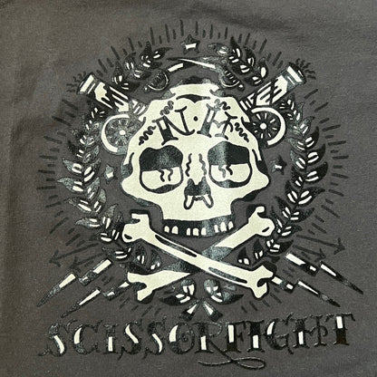 Scissorfight NH Skull Gray Shirt Size Medium