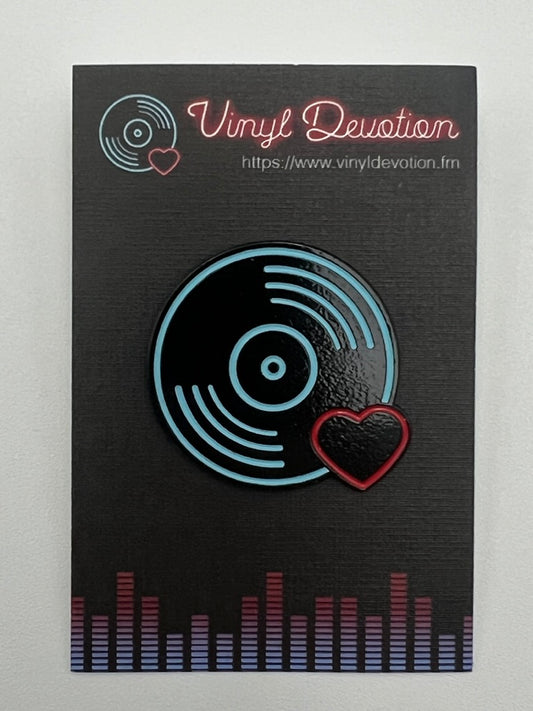 Vinyl Devotion Soft Enamel Pin with locking back