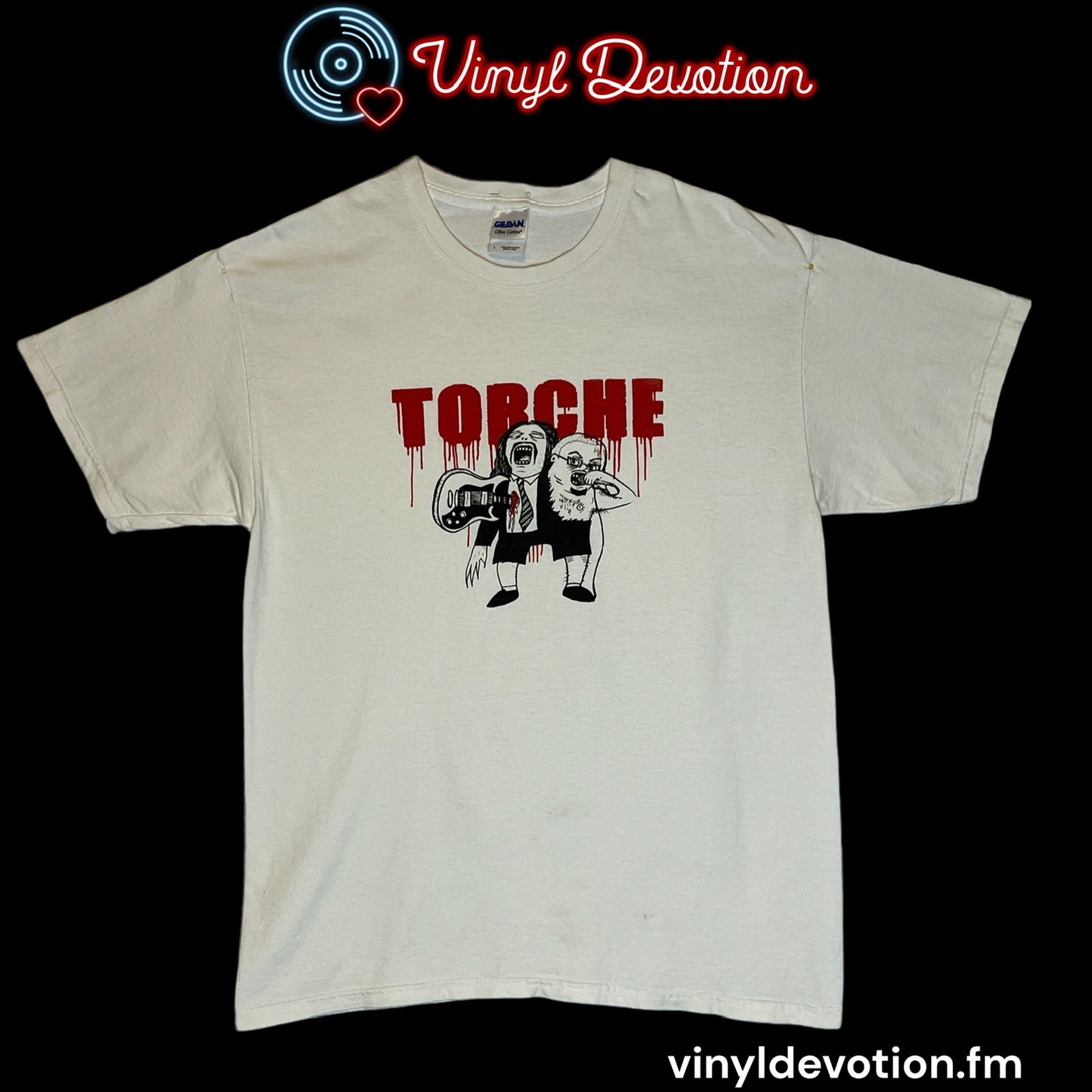 Torche - Meanderthal White T-Shirt Size L Hydra Head