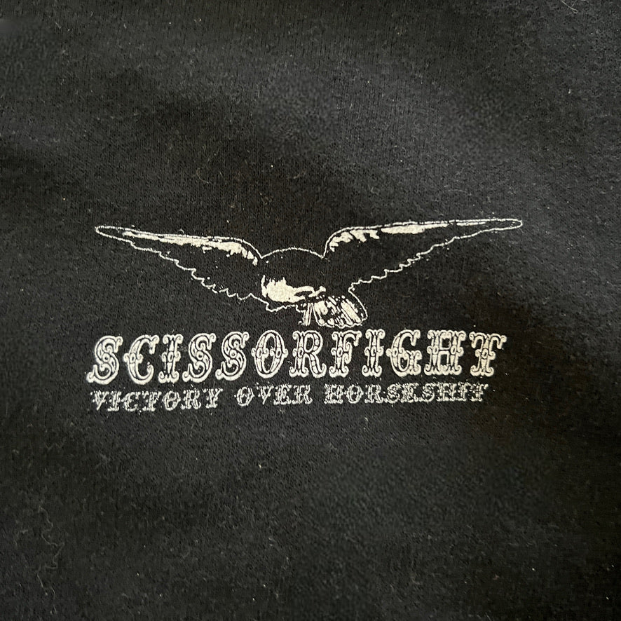 Scissorfight Victory Over Horseshit Crewneck Sweatshirt Black Size Medium