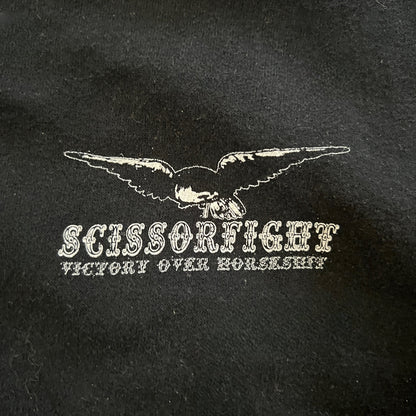 Scissorfight Victory Over Horseshit Crewneck Sweatshirt Black Size Medium