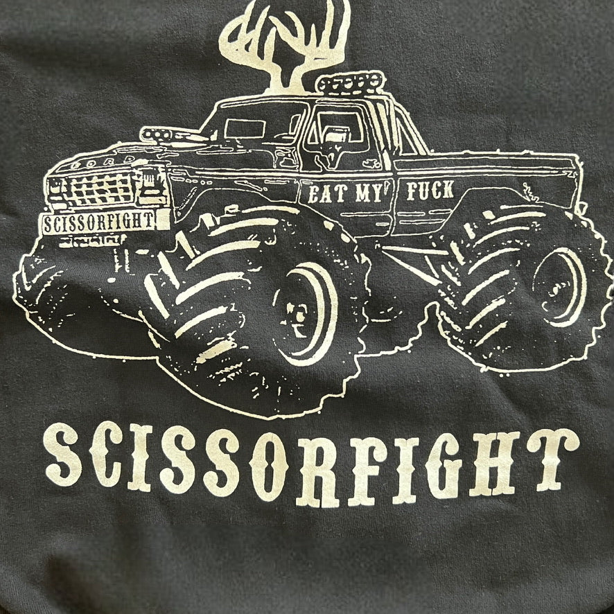 Scissorfight Eat My Fuck Zipper Hoodie Black Size Large