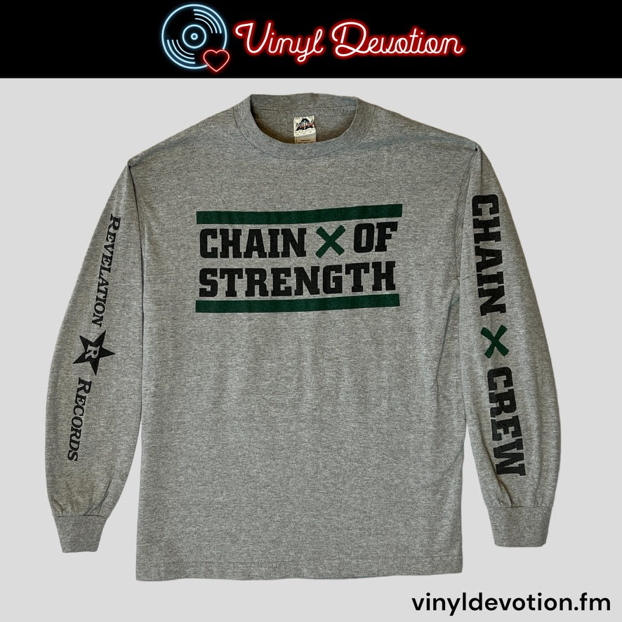 Chain Of Strength Long Sleeve T-Shirt Size M Early 2000s