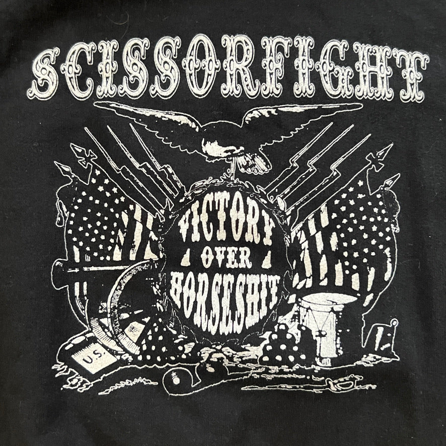 Scissorfight Victory Over Horseshit Pullover Hoodie Black Size Large