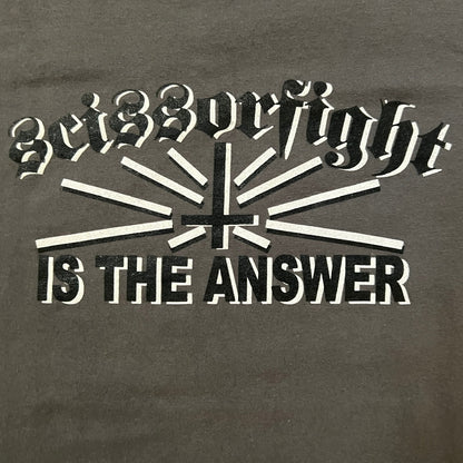 Scissorfight Is The Answer Gray Shirt Size Medium