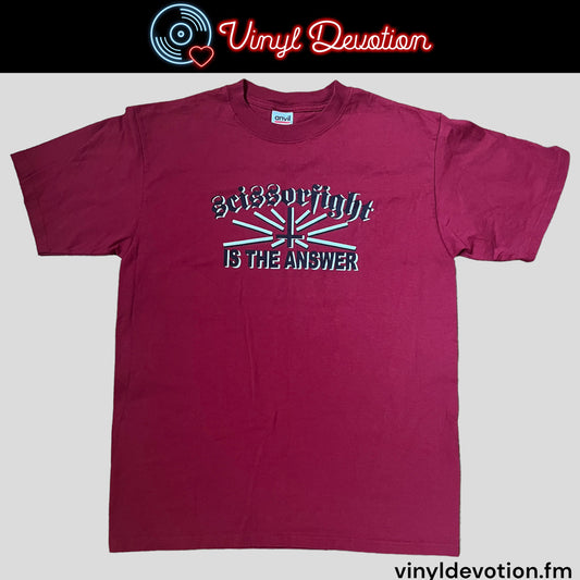 Scissorfight Is The Answer Maroon Shirt Size Medium