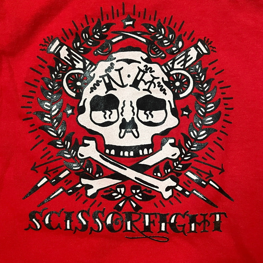 Scissorfight NH Skull Red Shirt Size Medium