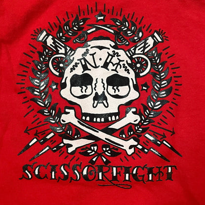 Scissorfight NH Skull Red Shirt Size Medium