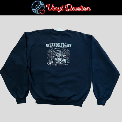 Scissorfight Victory Over Horseshit Crewneck Sweatshirt Black Size Medium