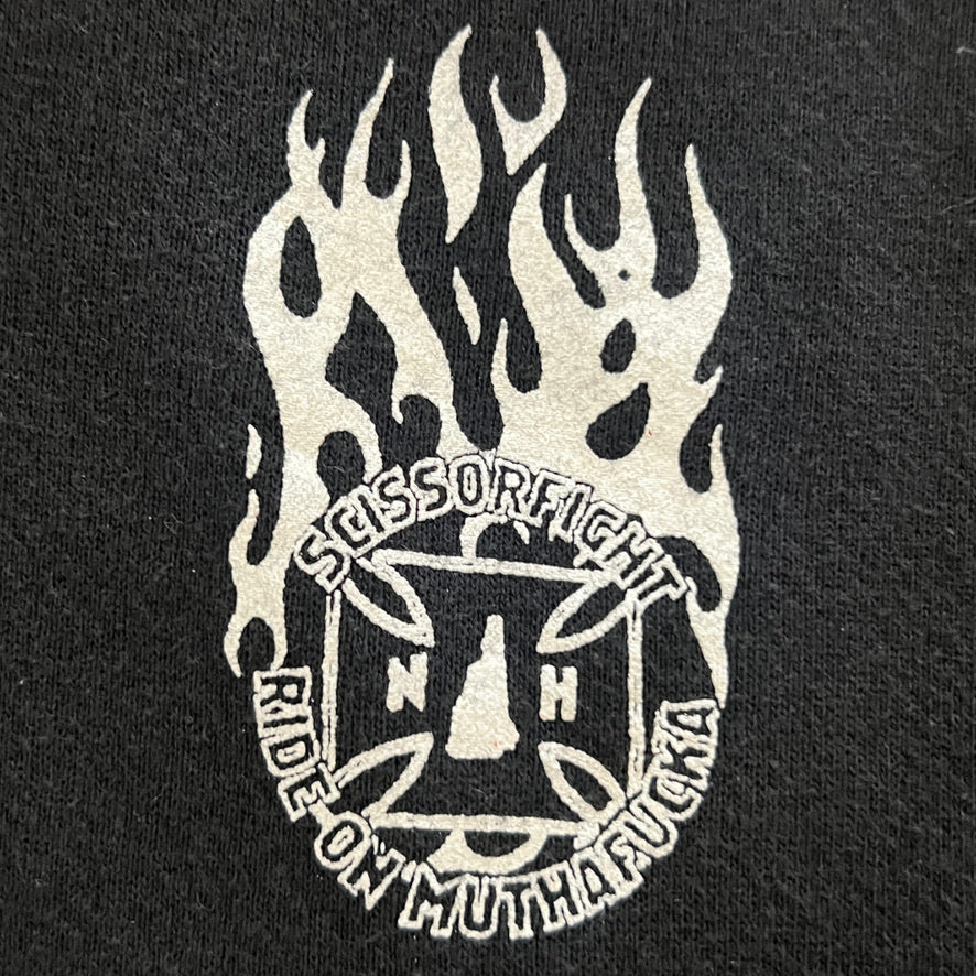 Scissorfight Ride on Muthafucka Zipper Hoodie Black Size L