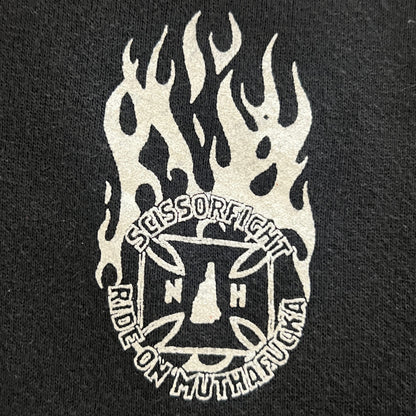 Scissorfight Ride on Muthafucka Zipper Hoodie Black Size L
