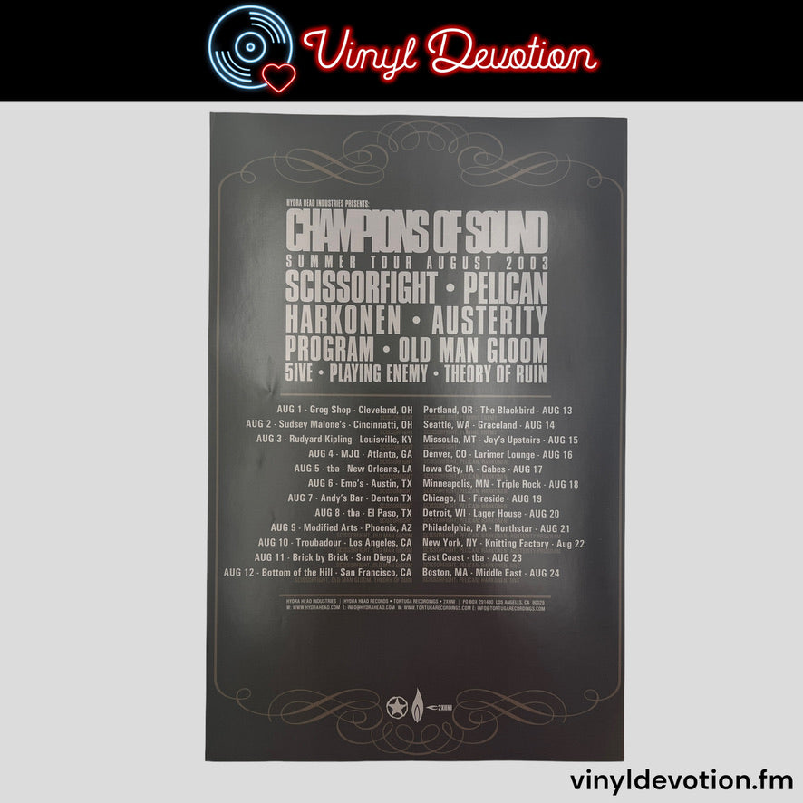 Champions of Sound Summer Tour 2003 11 x 17 Band Promo Poster
