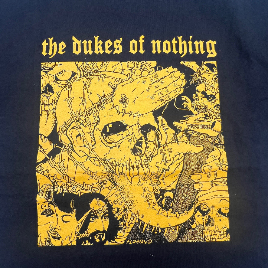 Dukes of Nothing Yellow Skull Black Shirt Size Medium