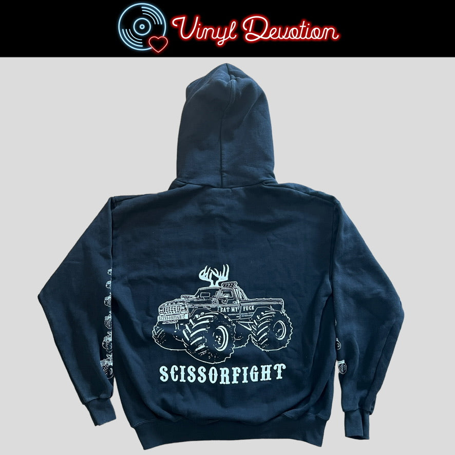 Scissorfight Eat My Fuck Zipper Hoodie Black Size Large