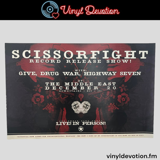 Scissorfight - Potential New Agent For Unconventional Warfare Record Release 11 x 17 Band Promo Poster